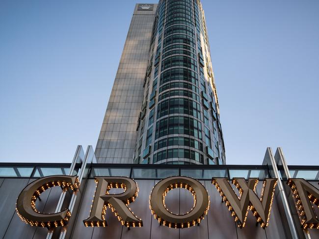 MELBOURNE, AUSTRALIA - OCTOBER 26: A general view of Crown Casino in Southbank on October 26, 2021 in Melbourne, Australia. The final report from the Victorian Royal Commission into Crown Resorts will be tabled in state parliament this morning. The investigation into Crown's suitability to retain its casino license in Melbourne was conducted by Ray Finkelstein QC, following allegations during inquiries in New South Wales and Victoria that Crown facilitated money laundering at its Melbourne and Perth casinos. (Photo by Darrian Traynor/Getty Images)