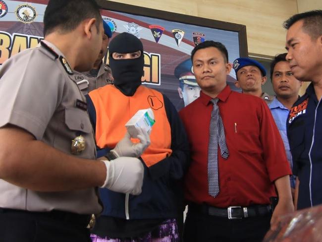 Australian Linklater Dustin, 38 arrested by Indonesian Police on paedophilia charges in Banyuwangi, East Java, Indonesia. Picture: Buchan