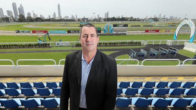 Gold Coast Turf Club chairman Brett Cook is keen to get the ball rolling on infrastructure changes at the track. Picture: Richard Gosling