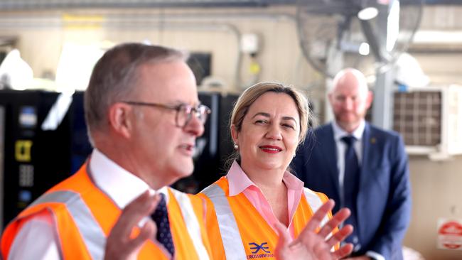 Anthony Albanese, Prime Minister, with Annastacia Palaszczuk, Premier of Queensland. Photo Steve Pohlner