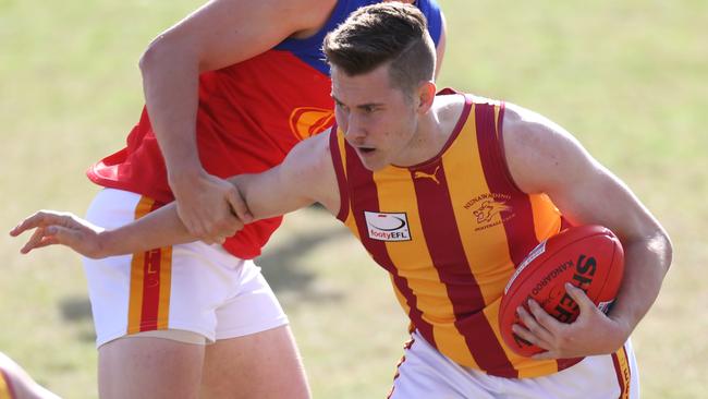 Nunawading’s Tate Nichols in action for the Lions last year. Picture: Stuart Milligan