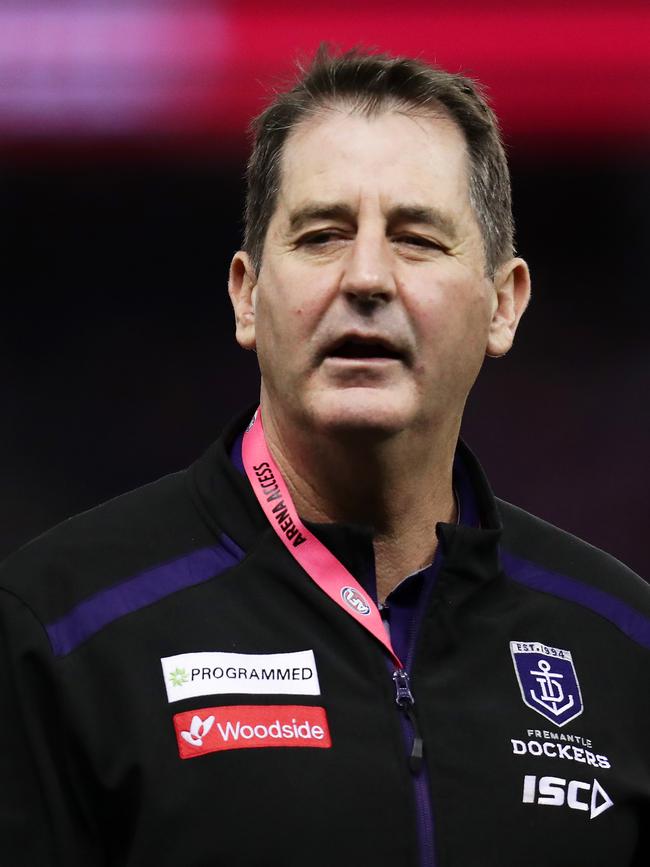 Departing Dockers head coach Ross Lyon is another who has been linked to Adelaide. Picture: Matt King/Getty Images