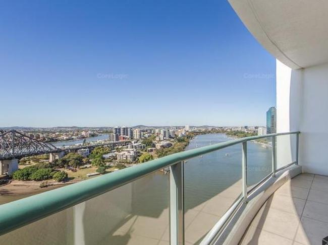 View from the balcony of 149/35 Howard St, Brisbane. Picture: CoreLogic.