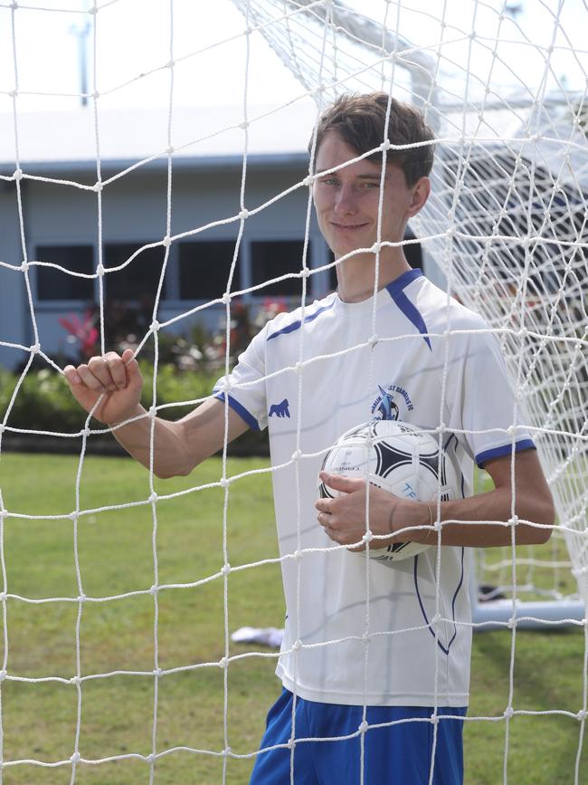 Marlin Coast's Jeffrey Lassche partnering with Headspace, offering donations per goal when FNQ Premier League starts. PICTURE: STEWART McLEAN