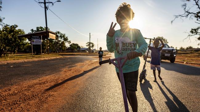 Aboriginal children in Bidyadanga. Picture: Colin Murty