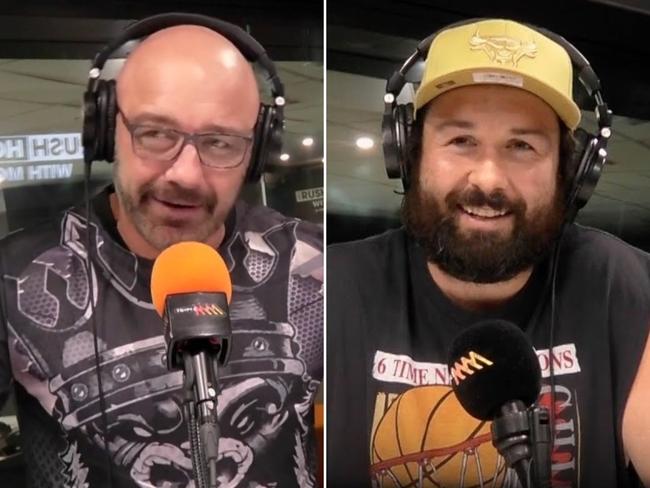 Mark Geyer (L) played a key role in launching the media career of the man who replaced him at Triple M Aaron Woods (R).