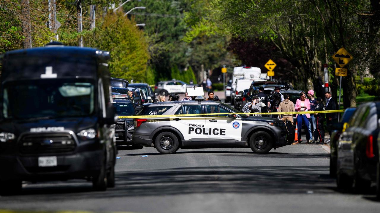 Police cordoned off the area. Picture: AFP