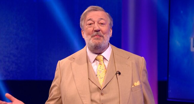 Stephen Fry hosts Jeopardy Australia. Picture: Nine Network