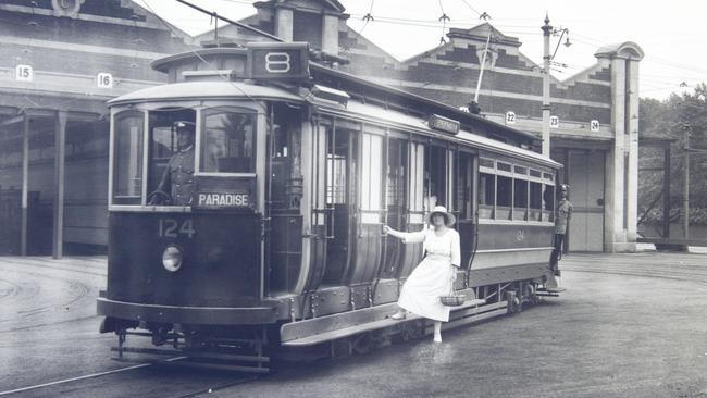 Instead of using modern trams, wasted on a three-stop spur line, why not use the original trams which ran on the route all the way to Paradise? Picture: History Trust of South Australia