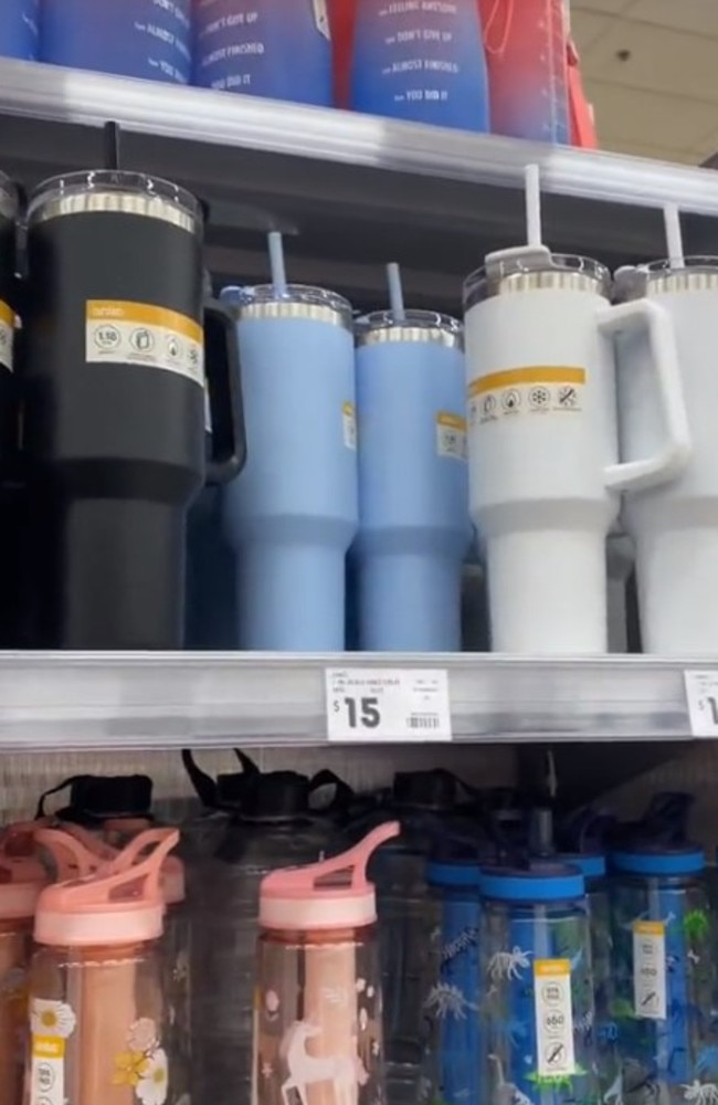 Kmart has a Stanley tumbler "dupe", social media users claim. Picture: TikTok