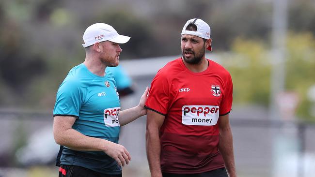 The Saints secured the services of Paddy Ryder and Jarryd Roughead in the off-season. Picture: Michael Klein