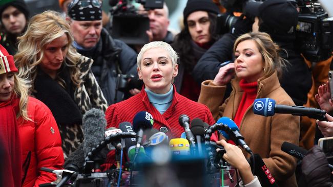 US actor and #MeToo activist Rose McGowan. Picture: AFP