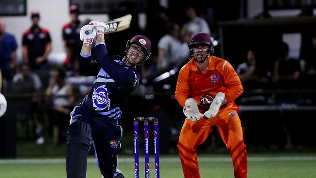 Barrier Reef Big Bash Game 1: Badgers v Hurricanes at Griffiths Park. Hurricanes' Brendan Nasser. Picture: Stewart McLean