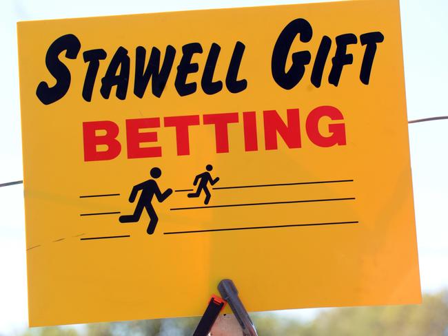 On-course betting has been part of the fabric of the Stawell Gift for over a century. Picture: AAP Image/Julian Smith