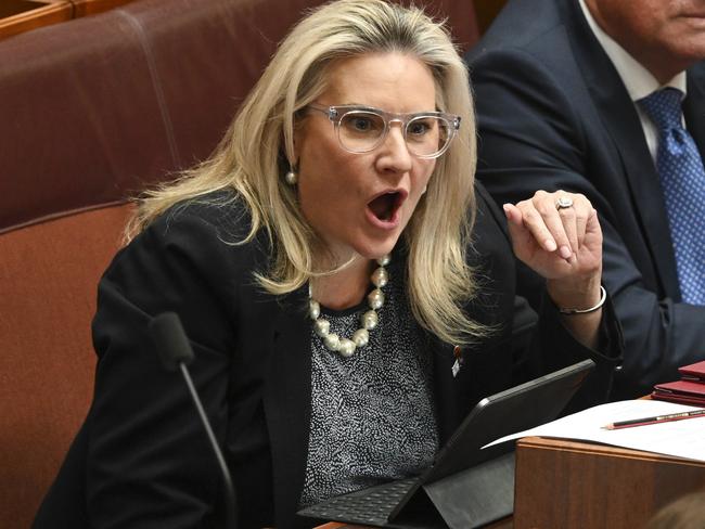 Senator Hollie Hughes during Question Time in the Senate at Parliament House in Canberra. Picture: NCA NewsWire / Martin Ollman