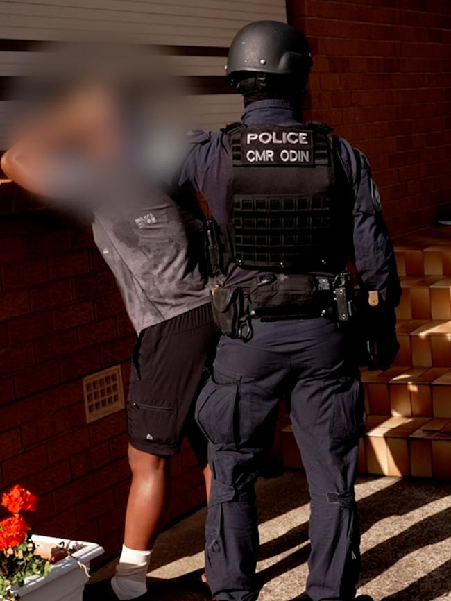 Proactive taskings commence under Taskforce Falcon, as officers attached to Raptor Squad, Operational Support Group ODIN and South West Metropolitan Region execute Firearm Prohibition Order compliance checks in Greystanes and Merrylands. Picture: Supplied