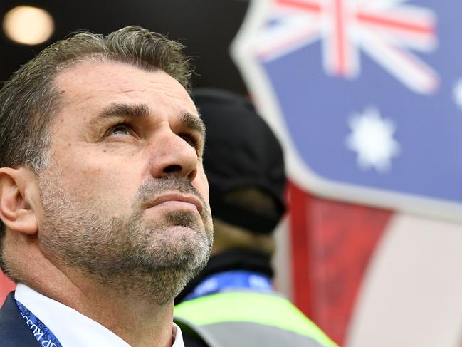 Australia's coach Ange Postecoglou is pictured during the 2017 Confederations Cup group B football match between Chile and Australia at the Spartak Stadium in Moscow on June 25, 2017. / AFP PHOTO / Kirill KUDRYAVTSEV