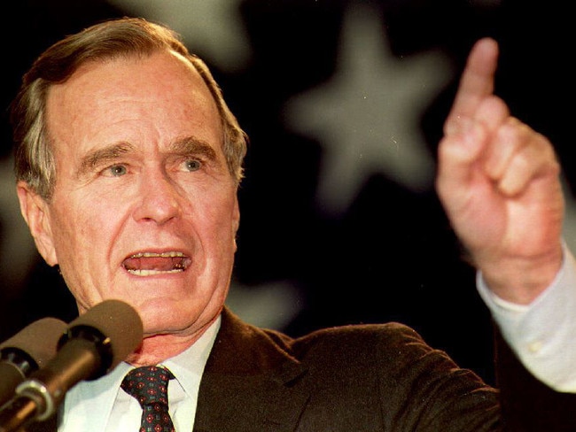 US president George H.W. Bush in 1992. Picture: AFP