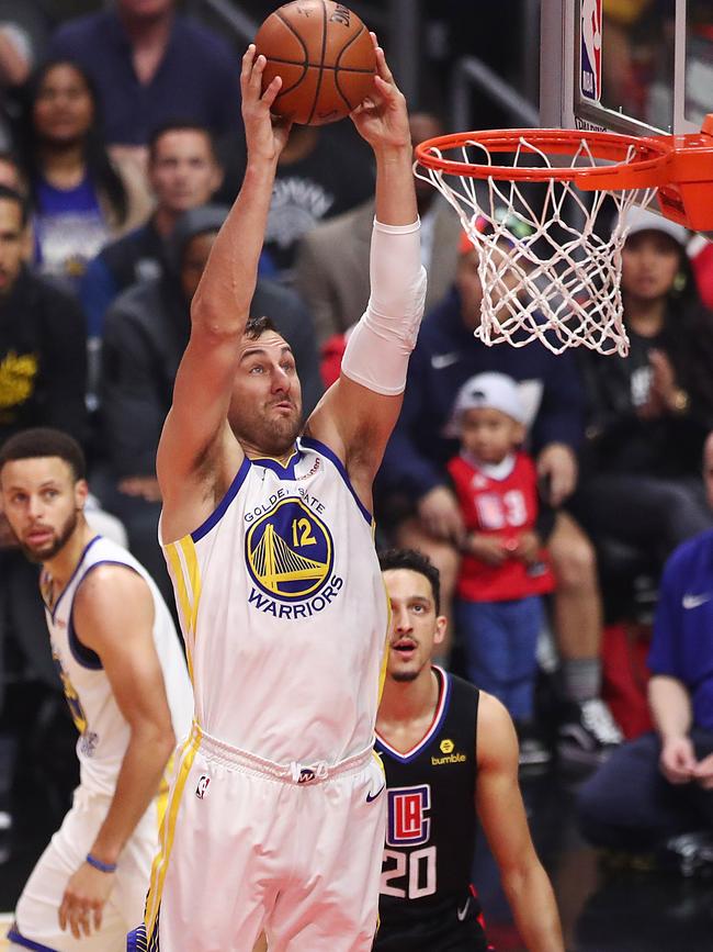 Bogut won an NBA title with Golden State. Picture: AFP Photo