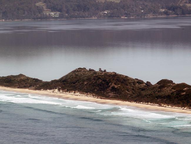 Bruny Island from the air. Picture: ROGER LOVELL