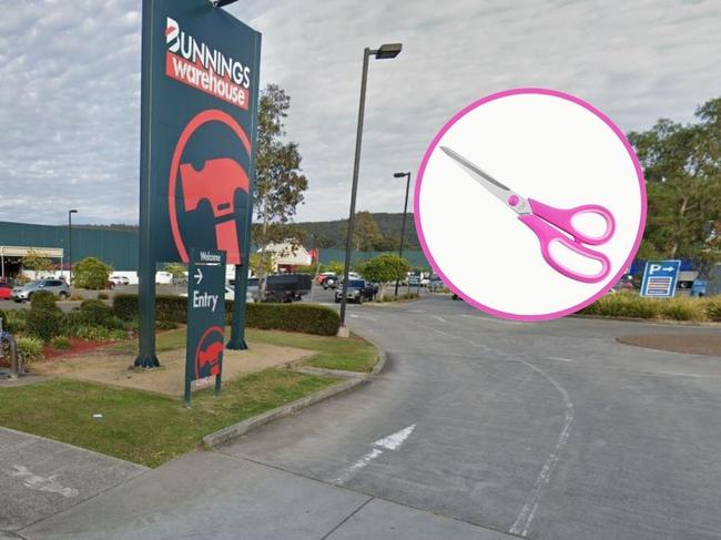 Joshua Engu, 34, has pleaded guilty to stabbing a man with a pair of pink handled scissors after an argument in the Bunnings car park at West Gosford. Picture 4x3: supplied