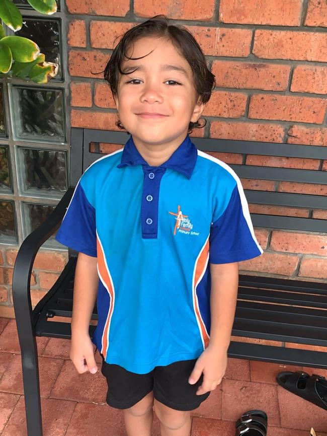 Luis’s first day as a Year 2. Picture: Claudia