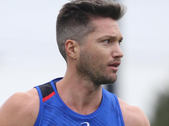 New recruit Stefan Martin steps out for a training session at Whitten Oval on Wednesday, December 16. Picture: WESTERN BULLDOGS