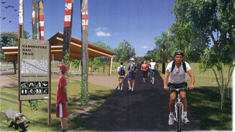 Caboolture to Wamuran Rail Trail design concept art.