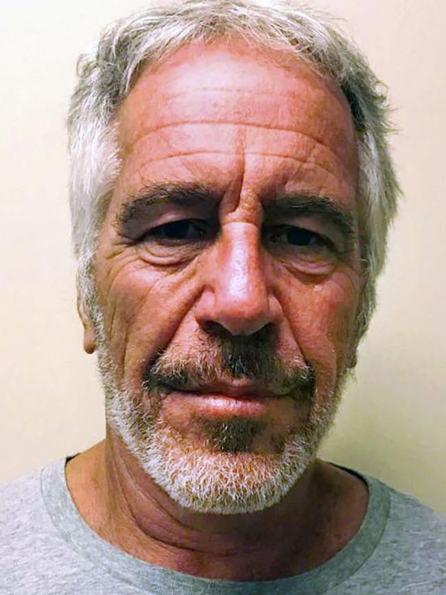 Jeffrey Epstein photgraphed after his arrest in 2019. Picture: AFP