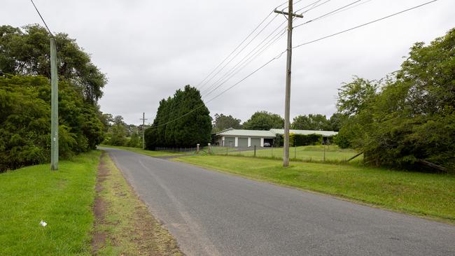 Derriwong Rd in Dural where a caravan was found by locals, and police authorities, in January. Picture: Thomas Lisson