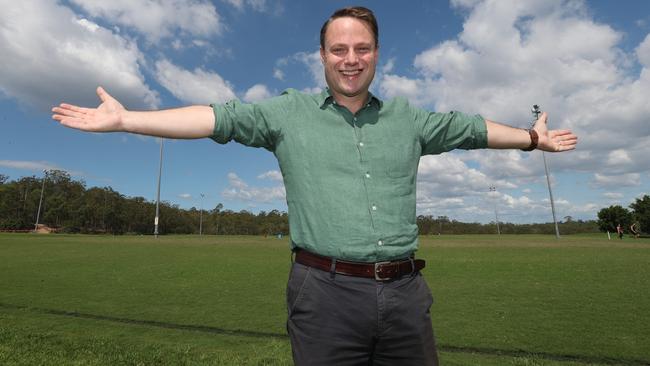 New Brisbane City Lord Mayor Adrian Schrinner has a green dream for Brisbane. Picture: Annette Dew