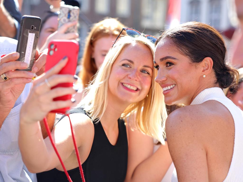 The Duchess of Sussex poses for selfies with fans in Dusseldorf in September. Picture: Chris Jackson/Getty Images for Invictus Games Dusseldorf 2023