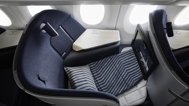 Window seat on Finnair A350 business class.