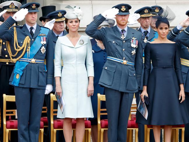 Prince William and Princess Catherine with the Duke and Duchess of Sussex. Picture: Getty Images