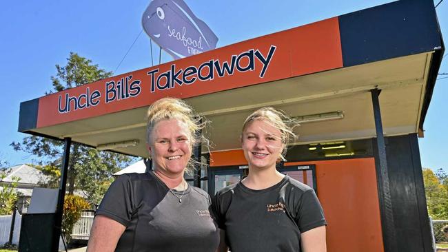 Lisa and Ashleigh Knight at the new Uncle Bill's Takeaway shop at Brassall. Picture: Cordell Richardson