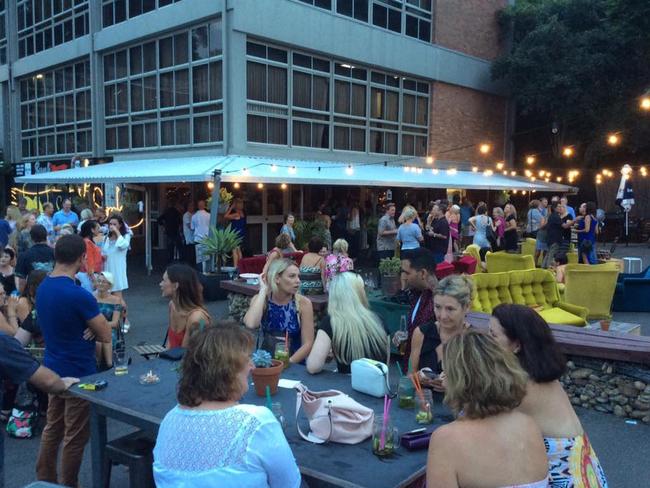 The Sunk cocktail bar at Narrabeen RSL club includes an outdoor seating area. Picture: Narrabeen RSL