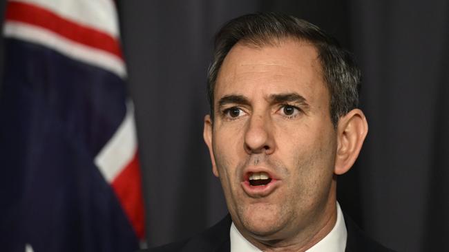 Treasurer Jim Chalmers in Canberra on Wednesday. Picture: NewsWire / Martin Ollman