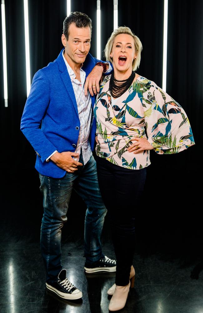 Keller with radio partner Brendan Jones. Picture: Supplied