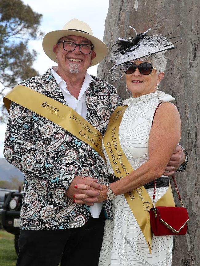 Tony Ryeland and wife Amanda Stewart from Berwick won the couple of the day in the fashions on the field at the Avoca Cup.