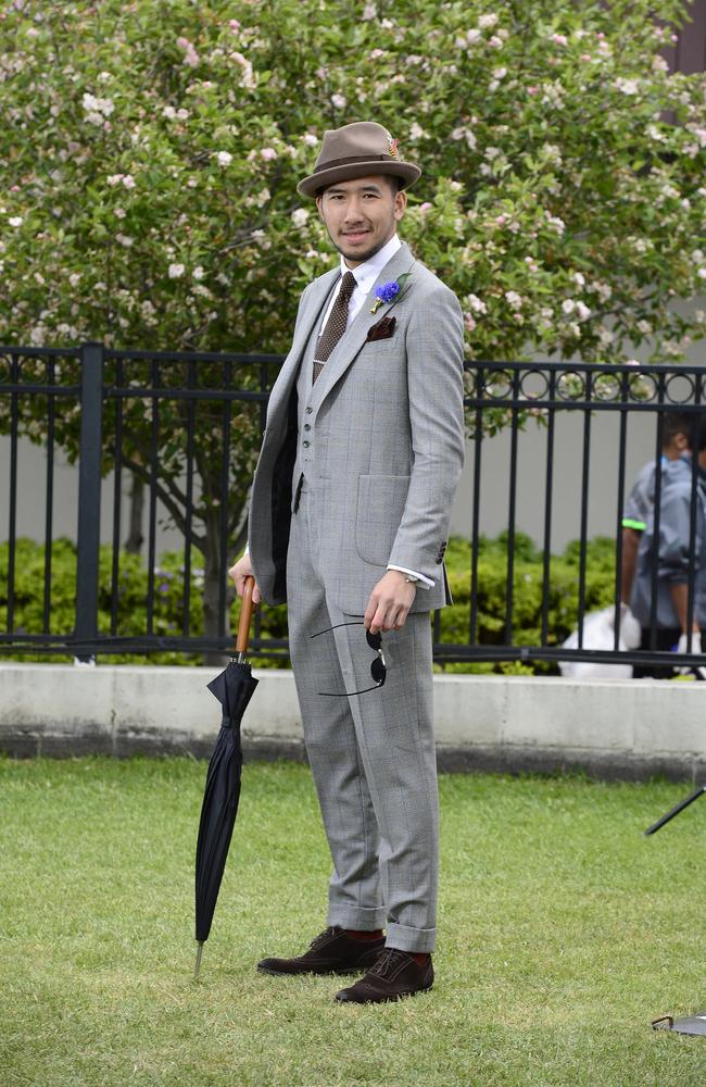 Peter Tran at Flemington Racecourse on Derby Day 2014. Picture: Stephen Harman