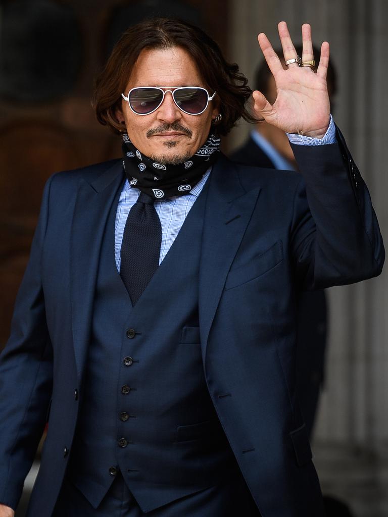 Depp arriving at court on Tuesday. Picture: Leon Neal/Getty Images