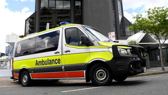 A man has been rushed to hospital after being found in between of a cow and a fence in Ipswich. Picture: NCA NewsWire / Dan Peled