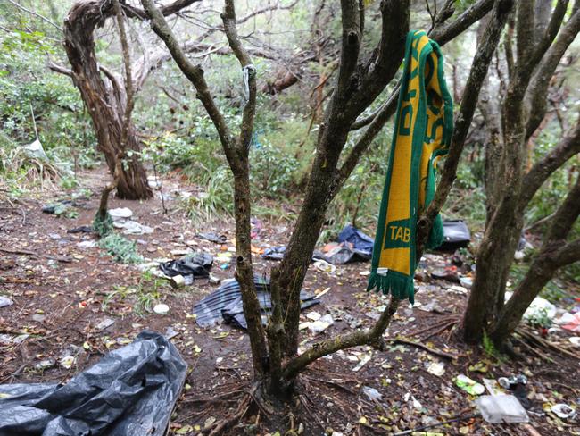 Rubbish left at North Head.