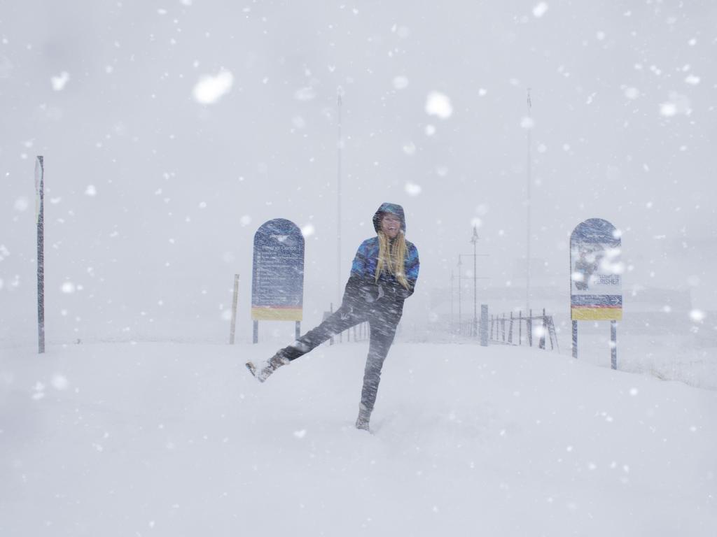 Snowfall at Perisher seen on 27 May 2019. Picture: Perisher