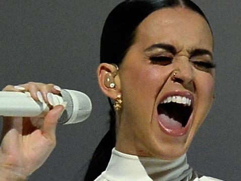 LOS ANGELES, CA - FEBRUARY 08: Singer Katy Perry performs "By the Grace of God" onstage during The 57th Annual GRAMMY Awards at the at the STAPLES Center on February 8, 2015 in Los Angeles, California. (Photo by Kevork Djansezian/Getty Images)