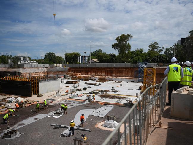 A Darwin CBD construction site. Picture: Amanda Parkinson