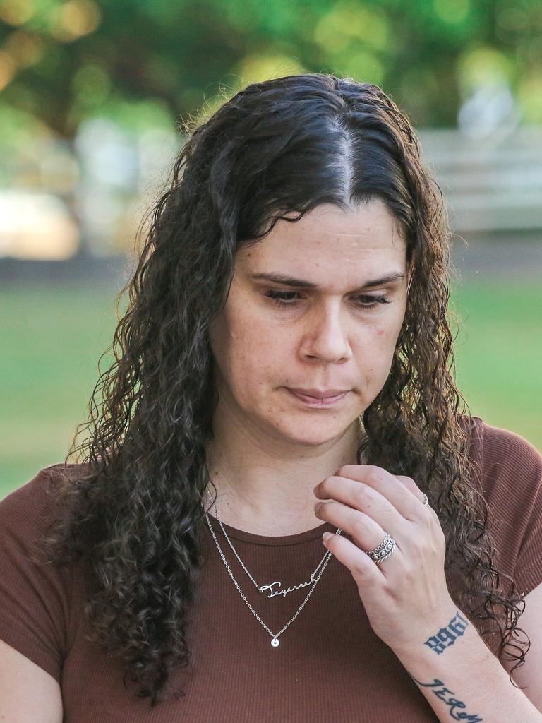 Tayarrah Gay Morris arrives at the Darwin Supreme Court court for her sentencing on assault charges. Picture: Glenn Campbell