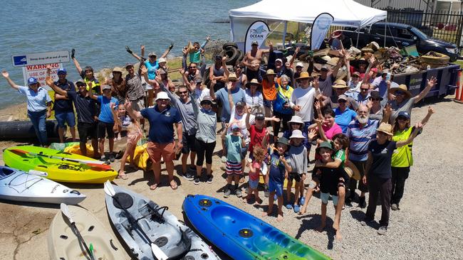 Volunteers joined non-profit organisation Ocean Crusaders to remove rubbish from Cabbage Tree Creek, Shorncliffe on Sunday, November 11. Picture: Ocean Crusaders