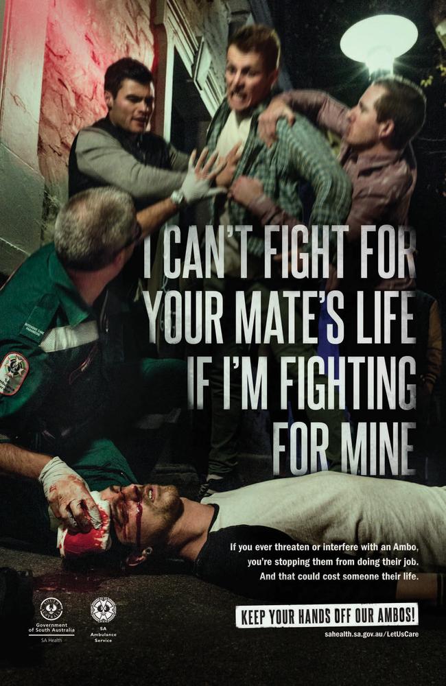 A poster for the relaunched campaign to prevent violence against ambulance officers.