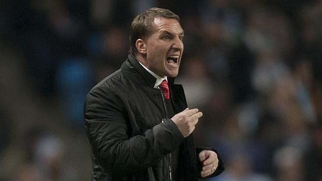 Big mouth...Liverpool's manager Brendan Rodgers watches as his team are beaten 2-1 by Manchester City during their English Pr...